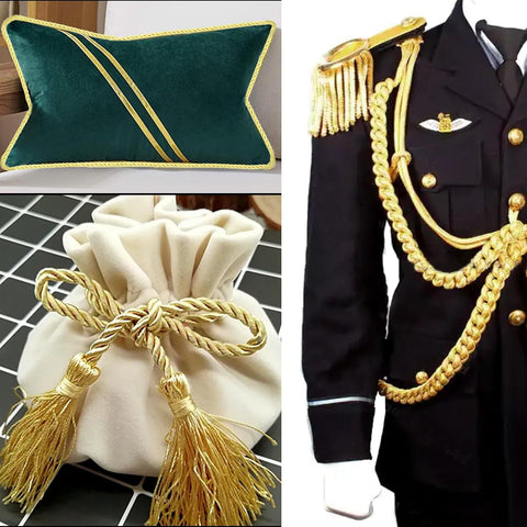 White Twine String and Gold Rope