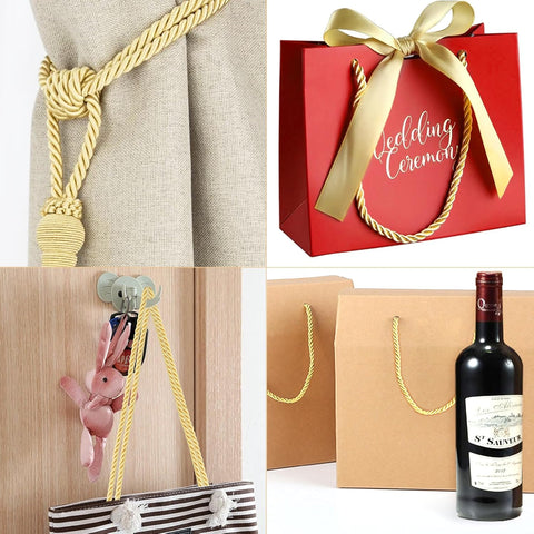 White Twine String and Gold Rope
