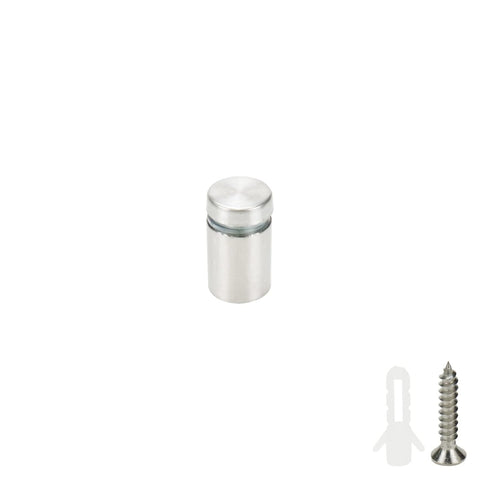 Sign Standoff Screws 0.63" Dia 1.06" Length Glass Standoff Bolts Stainless Steel 3/8" Thread Dia Advertising Screws - 8pcs