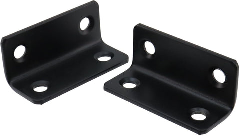 L Bracket for Shelves Heavy Duty Corner Brace Stainless Steel Shelf Brackets Metal Braces for Wood Furniture Cabinet Chair, Black ,1.8" x 0.79"x 0.79"-5pcs