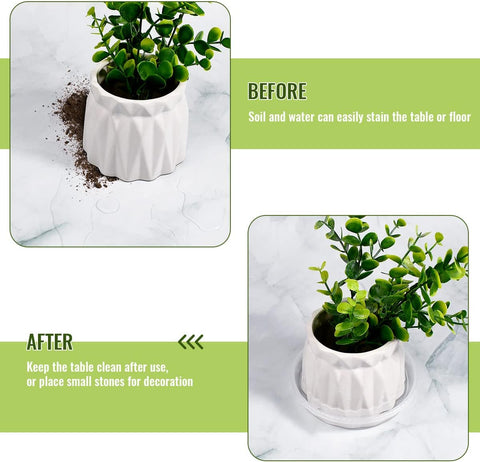 9 Pack Clear Plastic Plant Saucer, Durable Plant Trays Flower Plant Pot Saucer Plant Container Accessories for Indoors & Outdoors, Stop Messes & Stains in Your Garden (6"+8"+10")