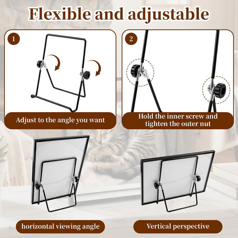 Frame Stand Replacement Compatible with FrameoDigital - Adjustable & Foldable Photo Frame Holders Fits for 7-11'' Display Photo Frame,Book and Platter, Tabletop Art, Metal Black