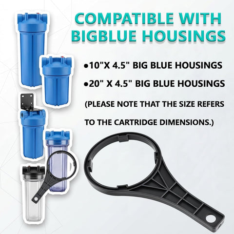 SW-2 Water Filter Housing Wrench - 4.9 inch ID, Big Blue Filter Wrench Fits for Pentair Pentek/Everpure 4 3/4″ Standard Housings, American Plumber #152037/ww34, 10"x2.5" and 20"x2.5" Housings