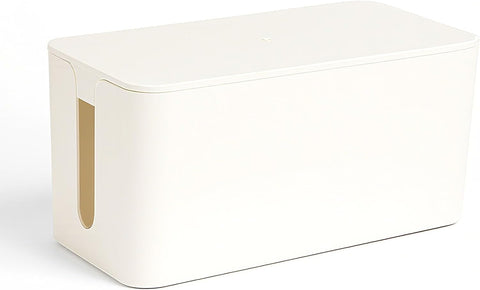 1 Piece Cable Organizer Box White Multifunctional Cable Management Solution