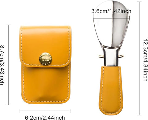 1 Piece Stainless Steel Shoe Horn Durable Extra Strong Yellow