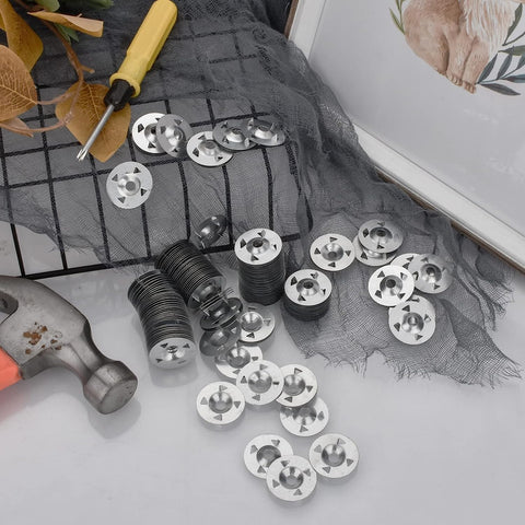 600Pcs Foam Board Fasteners - 1-1/8 Inch Metal Washers for Fixing Installation