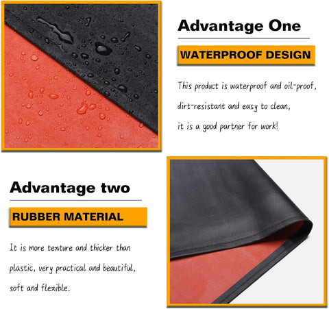 Thick Rubber Waterproof Apr, Adjustable Heavy Duty Dishwashing Apr, Work Apr For Cooking, Cleaning Fish, Gardening, Lab Work, Butcher And Dog Grooming