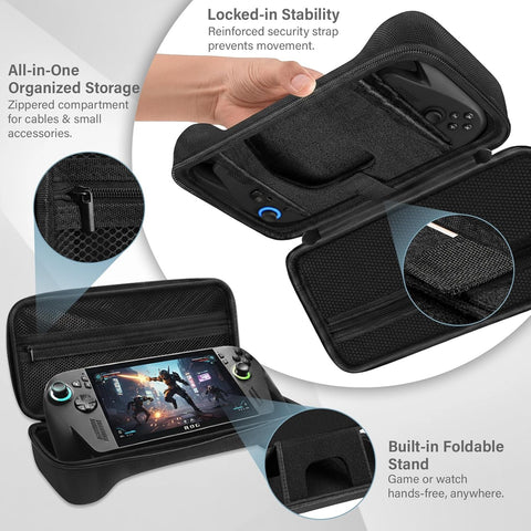 CheerBall Carrying Case Compatible with ASUS ROG Xbox Ally /Xbox Ally X 2025, EVA Hard Shell Protective Travel Bag, Shockproof Storage for Console & Accessories