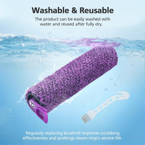 SD201 Brush Roller Shark Mop: Compatible with Shark Steam Pickup 3-in-1 Steam Mop SD200 SD201C SD201Q SD205 Models - Roll Brush 1 Cleaning Tool Replacement Parts Accessories Kit for Months 3 Pack