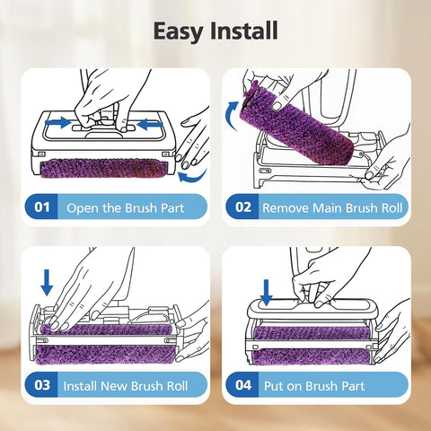 SD201 Brush Roller Shark Mop: Compatible with Shark Steam Pickup 3-in-1 Steam Mop SD200 SD201C SD201Q SD205 Models - Roll Brush 1 Cleaning Tool Replacement Parts Accessories Kit for Months 3 Pack