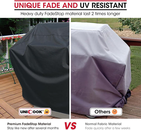 Heavy Duty Waterproof Barbecue Gas Grill Cover, 65-inch BBQ Cover, Special Fade and UV Resistant Material, Durable and Convenient, Fits Grills of Weber Char-Broil Nexgrill Brinkmann and More