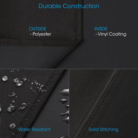 Waterproof Portable Grill Cover for Weber Q2000, Q200 Series and Baby Q Gas Grill, Compared to Weber 7111, All Weather Protection, Black