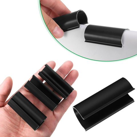 32 Pcs PVC Pipe Clips Pool Cover Clamps for Above Ground Pool Greenhouses, Row Covers, Garden, Shelters, Bird Protection, 2.4 Inch Long(for 1/2 Inch PVC Pipe,Black)