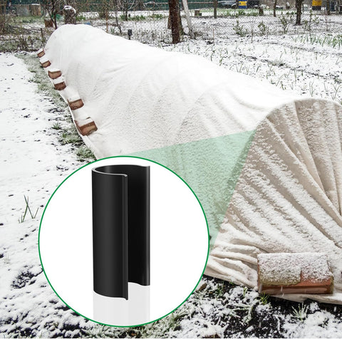 32 Pcs PVC Pipe Clips Pool Cover Clamps for Above Ground Pool Greenhouses, Row Covers, Garden, Shelters, Bird Protection, 2.4 Inch Long(for 1/2 Inch PVC Pipe,Black)
