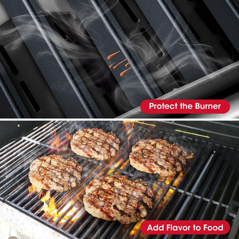 7620 Flavorizer Bars for Weber Genesis 300 Series, E-310 E-330 Grills with Front Control(2011-2016), 17.5 Inch Porcelain Steel Flavor Bars, Grill Burner Cover Replacement Parts