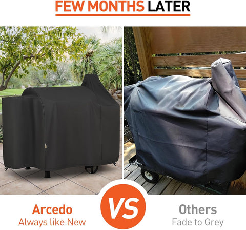 Grill Cover Compatible with Pit Boss 820 Deluxe, Pro Series 850, Heavy Duty Waterproof Wood Pellet Smoker Covers for Pitboss 820D, PB820FB, 820XL, 820D3, 820SC, 820PS1, All Weather Protection