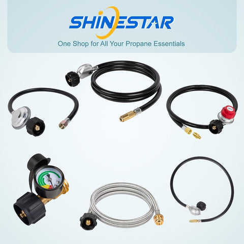 2 Feet Propane Regulator and Hose, Replacement Grill Part for Weber Spirit/Genesis, Blackstone 28"/36" Griddles, Patio Heater, Fire Pit and More, 3/8" Female Flare for Most LP Gas Grills