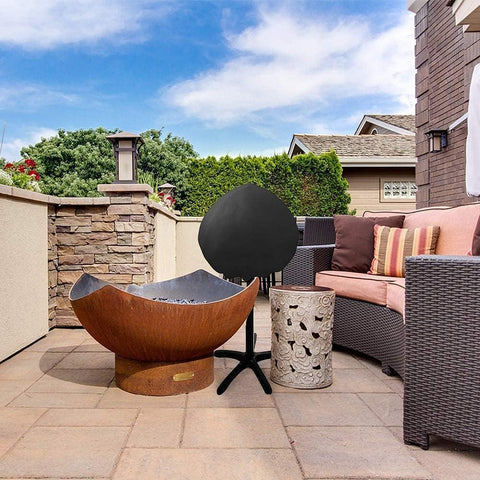 Waterproof Small Round Grill Cover - Fits George Foreman, Techwood, Cuisinart, Homewell Electric Grills, Weber Jumbo Joe Charcoal Grill and More - 19.2" Diameter x 17.6" Height