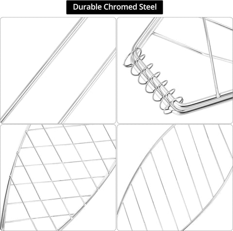 2-Pack Stainless Steel Fish Grill Basket – Portable Locking Grill Rack for Small-Medium Fish, Camping & Home BBQ