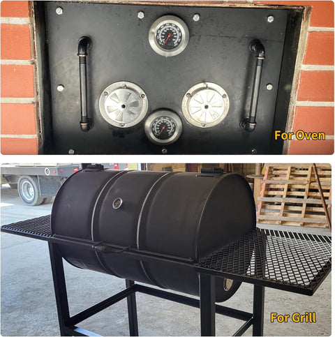 Stainless Steel BBQ Smoker Air Vent - Adjustable Grill Damper for Controlling Airflow - Replacement Parts for Grill and Smoker Vents - 8 Packs
