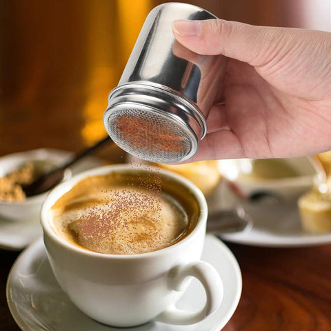 2pcs Powder Sugar Shakers+ 2pcs Salt and Pepper Shakers with Handle,Shakers For Cinnamon Sugar Pepper Powder Cocoa Flour Salt
