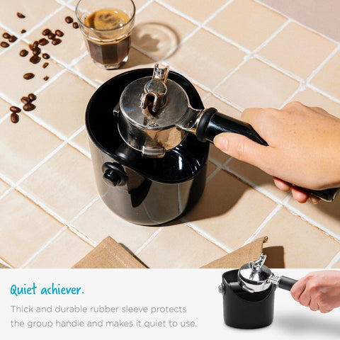 Grindenstèin Sturdy, Compact, Modern Space-Saving Espresso Coffee Grind Knock Box - Black