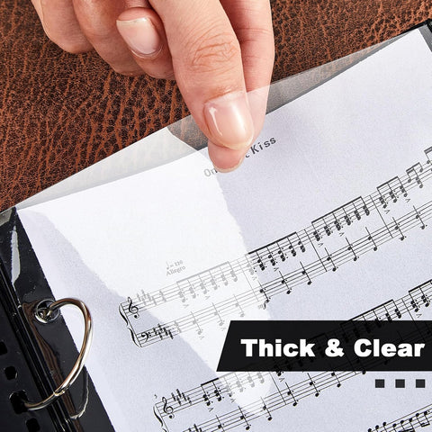 Amylove 4 Pack Music Flip Folder Marching Band Plastic Flip Folder Each with 10 Windows