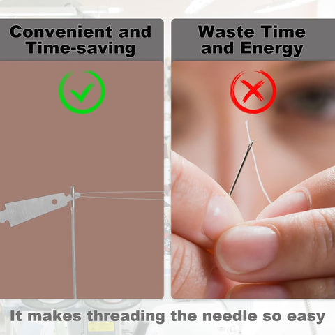 100 Pcs Stainless Steel Needle Threaders,Needle Threader for Hand Sewing Needle Threader Tool for Small and Large Eye Needle Sewing Needle Threader for Cross Stitch Embroidery Craft Knitting