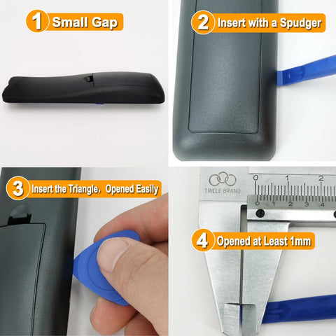 Phone Repair Tool Kit with Sharp-Edge Metal Spudger, 2 Plastic Pry Tools, 5 Triangle Picks for iPhone iPad MacBook Nintendo Switch PS4 Xbox Laptop Keyboard Desktop LCD HP Disassembly
