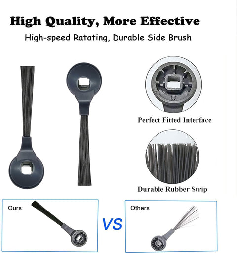 Replacement Side Brushes Compatible with Shark Vacuum Cleaner ION Robot IQ R101AE(RV1001AE), IQ R101(RV1001), RV1000 AV911S AV2501AE RV2502AE AI AV2501S, AV2501AE, RV2502AE, RV2520AOUS, AV2510AOUS
