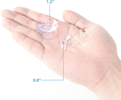 20 Pack 0.8 Inch Double Sided Suction Cups for Glass Table Top Home Organization