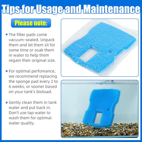 Replacement Sponge Filter Pad Compatible with VIVOHOME 530/660 GPH or CUF-6000 Pond Filter Pump Fountain (1pcs)