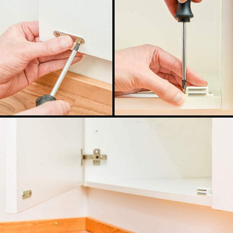 Cabinet Magnetic Latch - 12 Pack Brown Cabinet Door Magnets Catch for Closure Cupboards Drawers Kitchen Bathroom and Shutters