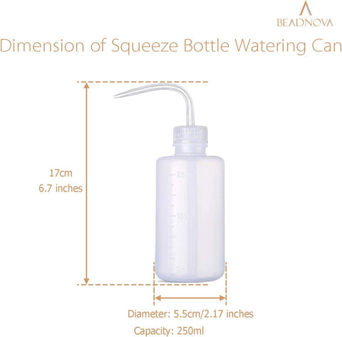 Squeeze Bottle Plant Watering Bottle 250ml 8oz Small Wash Bottle Squeeze Plastic Small Watering Can for Indoor Plants Succulent Watering Can (1pc)