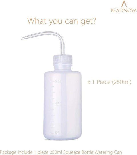 Squeeze Bottle Plant Watering Bottle 250ml 8oz Small Wash Bottle Squeeze Plastic Small Watering Can for Indoor Plants Succulent Watering Can (1pc)