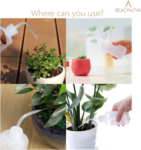 Squeeze Bottle Plant Watering Bottle 250ml 8oz Small Wash Bottle Squeeze Plastic Small Watering Can for Indoor Plants Succulent Watering Can (1pc)