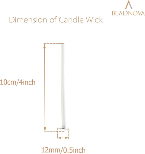 Candle Cotton Wicks 4 Inch 150pcs Short Candle Making Wicks for Making DIY