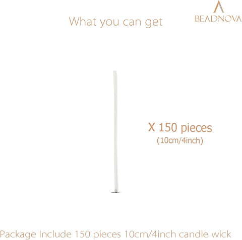 Candle Cotton Wicks 4 Inch 150pcs Short Candle Making Wicks for Making DIY