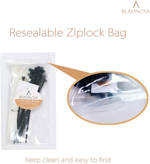 Cable Ties 100 Pcs Wraps Zip Ties Heavy Duty for Multi-Purpose(6 Inch, Black and White, 50pcs for Each)