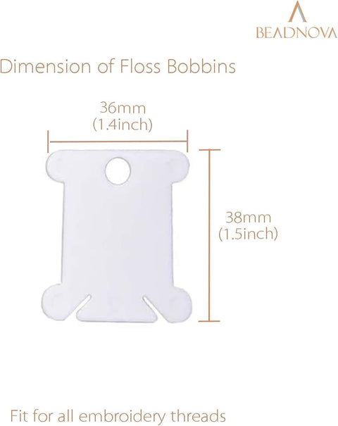 Embroidery Floss Bobbins 150pcs Embroidery Thread Holder Floss Holder Thread Bobbins for Cross Stitch Crafting Sewing