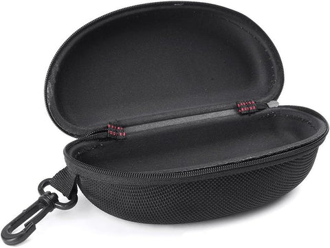 Black Sunglass Case Cover Box For Men Women Storage Case for Safety Glasses with Clip Hard Eyeglass Case for Sunglass Eyeglass Shooting Glasses