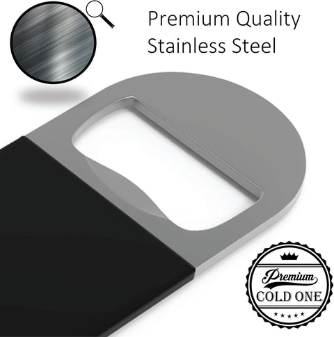 Bartender Bottle Openers, Beer Bottle Openers, Speed Openers 3 Pack by Premium Cold One. Professional Grade: Rubber Coated, Stainless Steel. Large, 7 inch