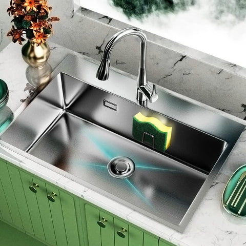 Sponge Holders for Kitchen Sink Adhesive Sponge Holder Sink Caddy Stainless Steel Rust Proof Waterproof, Quick Drying ﻿