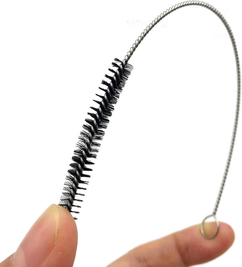 10 Piece Stainless Steel Straw Cleaning Brush Set - Durable Nylon Bristles - Multi-Size for Reusable Straws, Sippy Cups, and Narrow Neck Containers