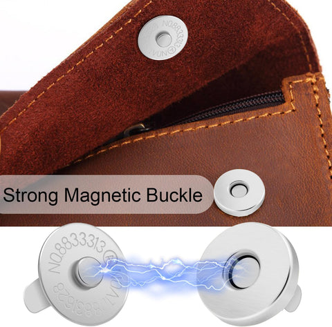 CooBigo 24Sets Magnetic Snaps for Purse Closures 14mm Magnetic Fastener Replacement Kit Magnetic Snaps for Purses and Totes Clothing Bag DIY Craft