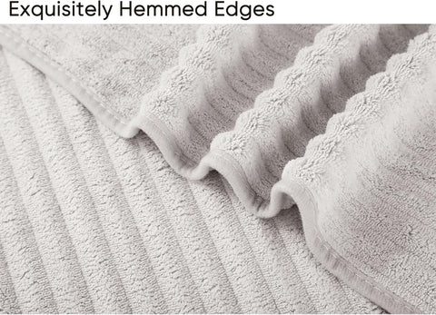 Luxury 3-Piece Quick-Dry Small Bath Towel Set – Ultra Soft Microfiber Hand Towels for Bathroom, Bar, Pool, Gym & Travel – Elegant Twill Design(14”x 29.6”)