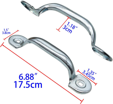 Xadnitu Garage Door Bottom Lift Handle for Most Gate Handles Replacement, Heavy Duty Door Pull Handle for Garage Outdoor Closet (2 Pack)