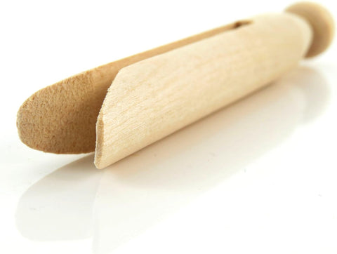 HANGERWORLD Round Wooden Clothespins for Crafts and Laundry - 24 Pack, 4.3inch Long, Old Fashioned Traditional Heritage Dolly Clothes Pegs