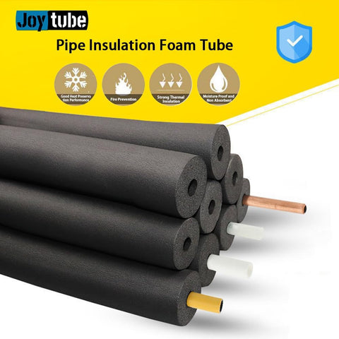 Pipe Insulation Foam Tube, 3/8"(9mm) ID Wall Thickness 3/8" Length 6FT, Black Foam Tubing for Guitar Stands,Machine Handle＆Roof Rack