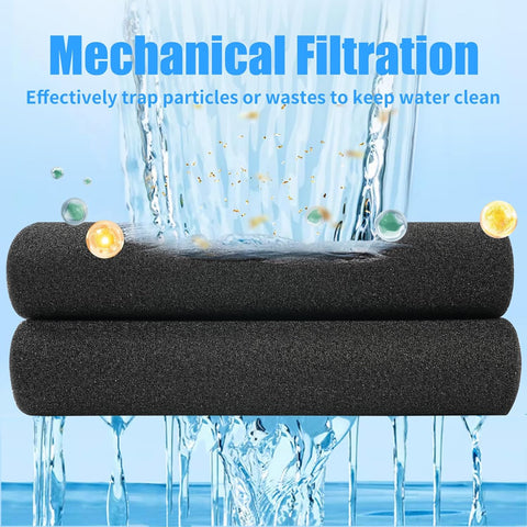 Aquarium Bio Sponge Filter Media Pad 36" x 12" x 1" / 72" x 12" x 1" Open Cell Foam Sheet Cut-to-Fit for Fish Tank Sump (36" x 12" x 1")